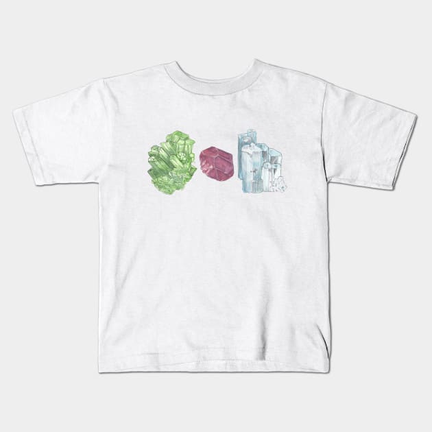 Gem Collection Kids T-Shirt by sheehanstudios